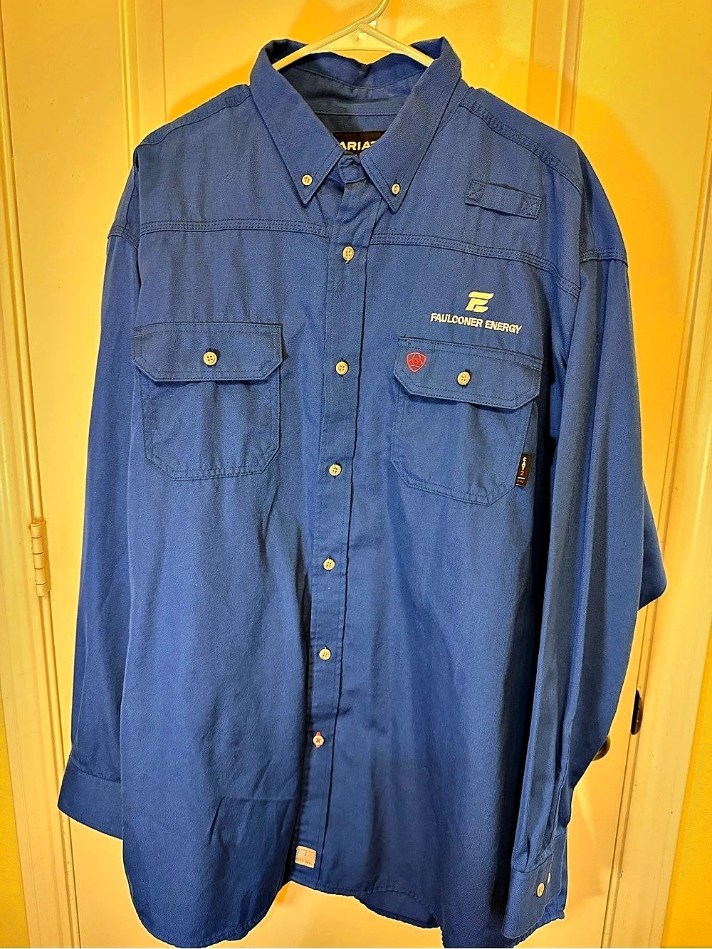 Ariat FR Featherlight Work Shirt Men's Blue XXL